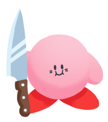 kirby with knife Meme Template