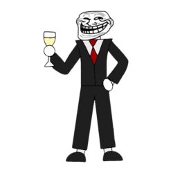 Mr Trollface (Evil-Ish edition transparent) Meme Template
