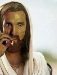 Matthew McConaughey Jesus Smoking Meme Template