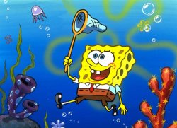 SpongeBob jellyfishing Meme Template