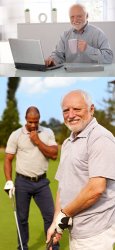 Harold golf Meme Template