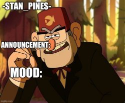 Stan’s announcement template Meme Template