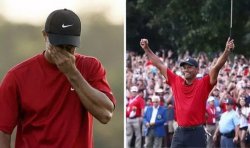 Tiger Woods - Two Moods Meme Template