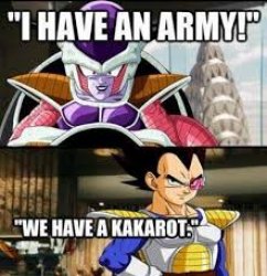 Army vs Kakarot Meme Template