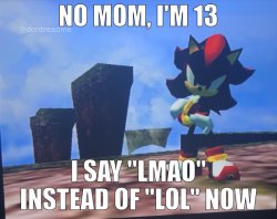 no mom i'm 13 i say lmao instead Meme Template