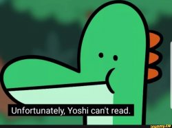 yohsi cant read Meme Template