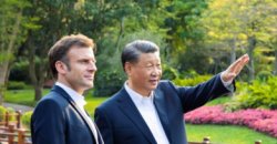 Macron and Xi Jinping Hitler Nazi Salute Meme Template