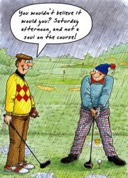 Wet day golfing Meme Template
