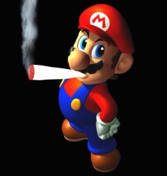 Mario Smoking Weed HD Remaster Meme Template