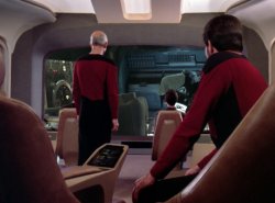 Enterprise D Bridge Behind Riker And Picard Meme Template