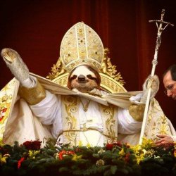 sloth pope Meme Template
