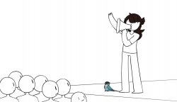 jaiden animation yelling with a megaphone Meme Template