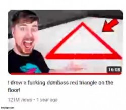 dumbass triangle Meme Template