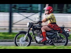 Wearing kilt on motorcycle Meme Template