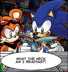 sonic wtf am i reading Meme Template