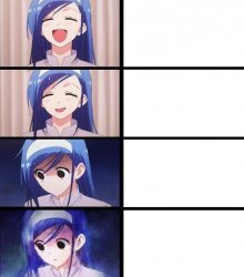Anime Girl Turning Sad Meme Template