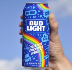 bud light is gay not the rainbow Meme Template