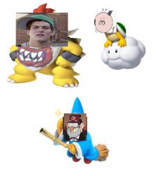 Bowser Jr. Kevin Lakitu Pops Kamek Grunkle Stan Meme Template