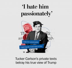 Tucker Carlson I hate Donald Trump passionately Meme Template