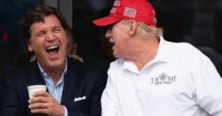 Tucker Carlson and his good friend, Donald Trump, both fired. Meme Template