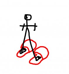 Tall t-posing with slippers man Meme Template