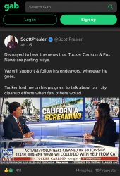 Tucker Carlson Gab hot takes Meme Template