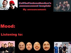 CalTheFirebreatherAce's announcement template the third Meme Template