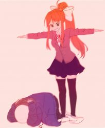 Monika t pose Meme Template