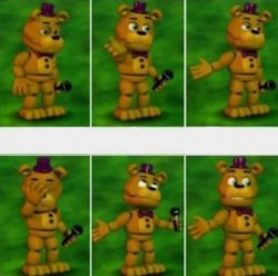 Adventure Fredbear Explaining Meme Template