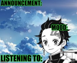 My announcement Template Meme Template