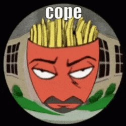 Aqua Teen Hunger Force Frylock cope Meme Template