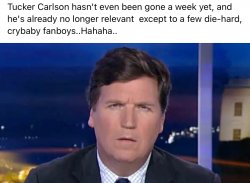 Tucker Carlson not relevant Meme Template