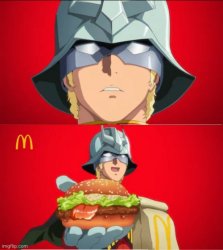 Char Aznable Mcdonalds Meme Template