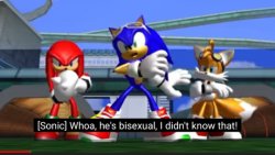 [Sonic] Whoa, he's bisexual, I didn't know that! Meme Template