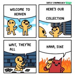 Welcome to heaven (with text boxes) Meme Template
