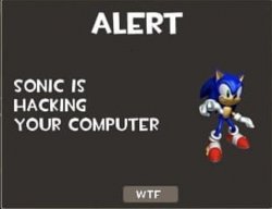 sonic is hacking your computer 2 Meme Template