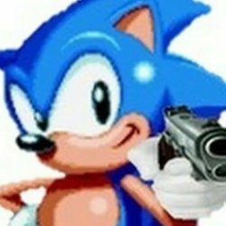 sonic with gun Meme Template
