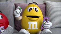 Yellow M&M with M&M's Bag Meme Template