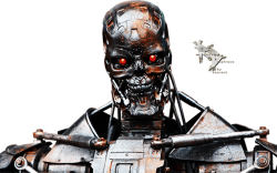 Terminator head with transparency Meme Template