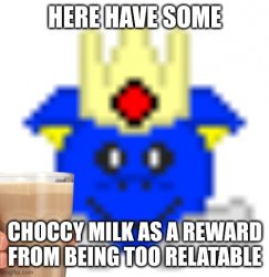 front facing dragon (draxo) giving you choccy milk Meme Template