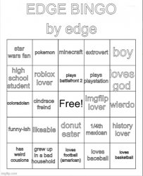 edge's bingo Meme Template