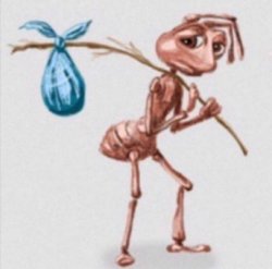 Sad Ant Going Home Meme Template
