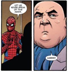 Spider-Man and Kingpin let us never speak of this again Meme Template