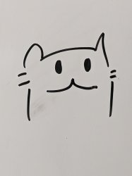 Happy cat drawing Meme Template