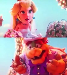 Peach 'did you really expect that'/ Bowser ,kinda' Meme Template