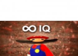 Infinite iq Mario Meme Template
