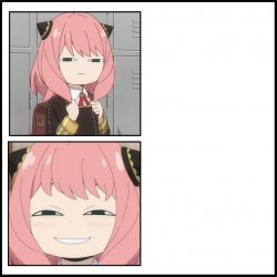 Anja Forger but the Drake meme Meme Template