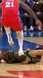 Embiid curbstomp Meme Template