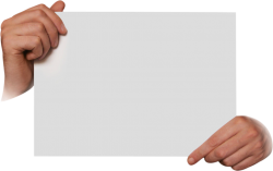 two hands holding blank paper Meme Template