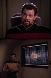 Star Trek Riker Geordi Impossible To Tell Meme Template